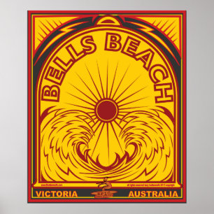 BELLS BEACH VICTORIAAUSTRALIA SURFBREAK SURFFIN POSTER