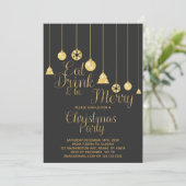 Bells Mange Boire et être Joyeux Noël Invitations (Debout devant)