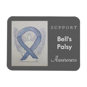 Bell's Palsy Awareness Ribbon Angel Custom Magnet Magneet