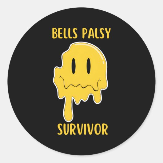 Bells Palsy Survivor aangezichtsverlamming Bells P Ronde Sticker (Voorkant)