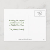 Bells Red Plaid Christmas Holiday Photo Carte post (Dos)