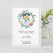 Bells Ringing Out Love and Joy Kerstmis Wreate Feestdagenkaart (Staand voorkant)