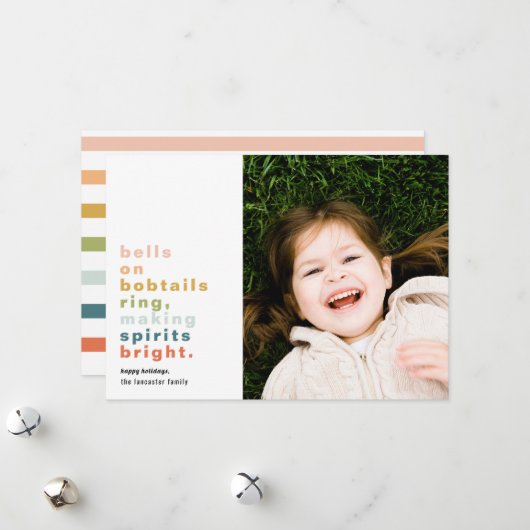 Bells sur Bobtails Carte photo de vacances (Devant/Arrière en situation)