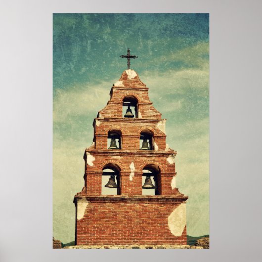 Belltower Mission San Miguel Arcangel Poster (Voorkant)
