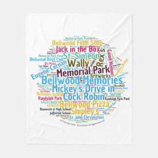 Bellwood Memory Word Cloud Circle Fleece Deken