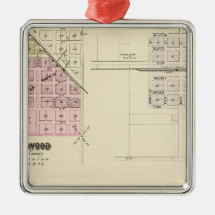 Bellwood, Risings, Ulysses, Arborville, Nebraska Metalen Ornament