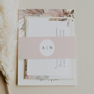 Belly Band Dusty Roos Wedding Uitnodigingen Wikkel