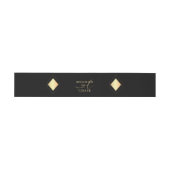 BELLY BAND | Elegant Black en Gold Uitnodigingen Wikkel (Vlak)