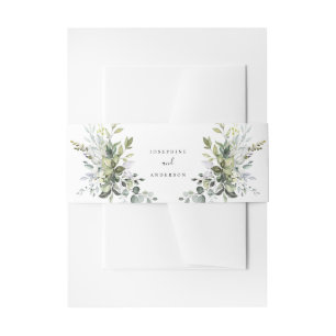 Belly Band Eucalyptus Weddenschap Uitnodigingen Wikkel
