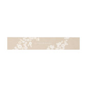 Belly Band Rustic Floral Wedding | Ecru Uitnodigingen Wikkel (Vlak)