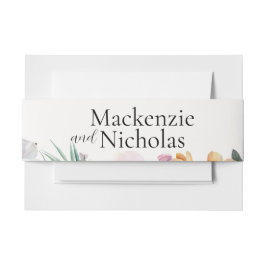 Belly Band Tropical Floral Wedding Uitnodigingen Wikkel