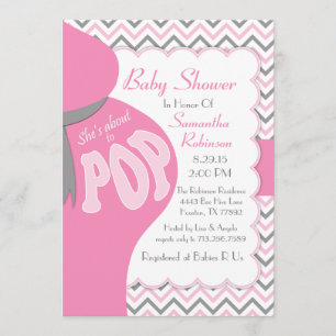 Belly Bump Ze staat op het punt POP Shower Invitat Kaart