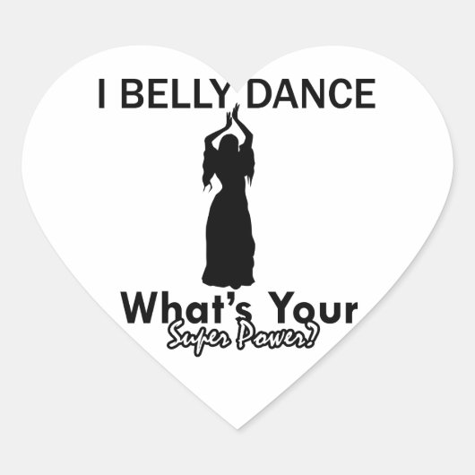 Belly Dance design Hart Sticker (Voorkant)