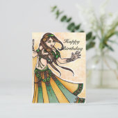Belly Dancer Birthday-kaarten Briefkaart (Staand voorkant)