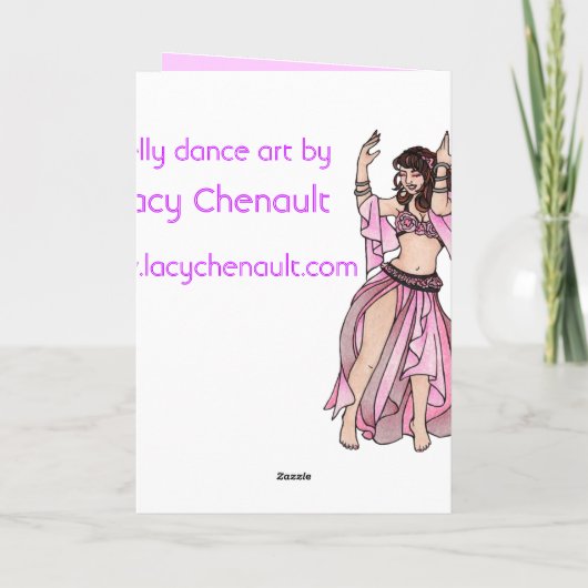 Belly Dancer Birthday-kaarten Kaart (Achterkant)