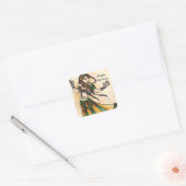Belly Dancer Birthday-kaarten Vierkante Sticker (Envelop)