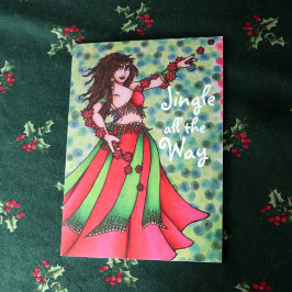 Belly Dancer Cards Feestdagen Kaart