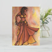 Belly Dancer Goddess Kaart (Staand voorkant)