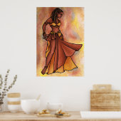 Belly Dancer Goddess Poster (Keuken)