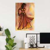 Belly Dancer Goddess Poster (Thuiskantoor)