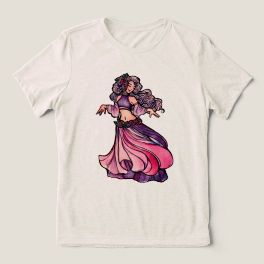 Belly Dancer Goddess Tri-Blend Shirt (Design voorkant)
