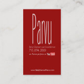 Belly Dancer II, Bollywood, Hindi Mode Visitekaartje (Achterkant)