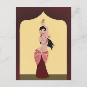 Belly Dancer Middle Eastern danser Briefkaart