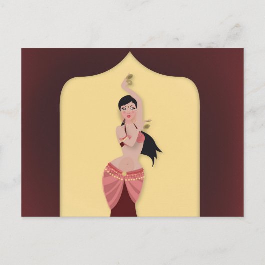 Belly Dancer Middle Eastern danser Briefkaart (Voorkant)