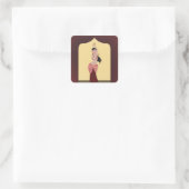 Belly Dancer Middle Eastern danser Vierkante Sticker (Tas)
