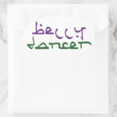 Belly Dancer Ovale Sticker (Tas)