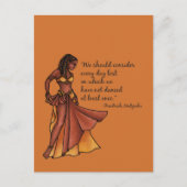 Belly Dancer Quote Dance elke dag Briefkaart (Voorkant)