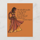 Belly Dancer Quote danst elke dag Briefkaart (Voorkant)