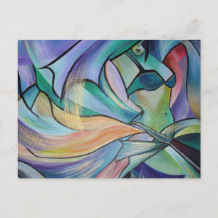 Belly Dancer uit het Midden-Oosten met parelvezel Briefkaart