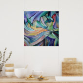 Belly Dancer uit het Midden-Oosten met parelvezel Poster (Keuken)