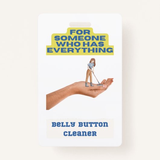 Belly-knoppenschoner, grapje cadeau, cadeau voor h badge (Voorkant)