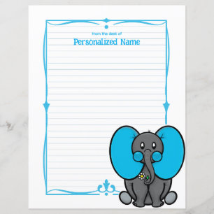 Belly phant blauw gevoerd papier blad