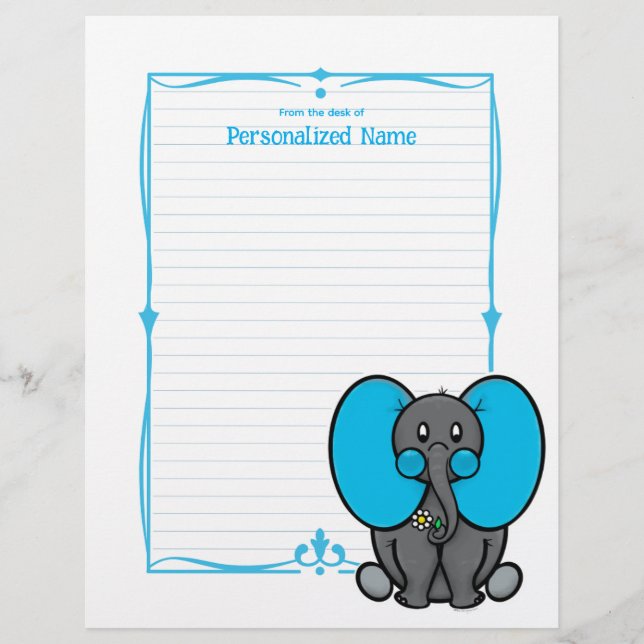 Belly Phant Blue Lined Briefhoofd (Voorkant)