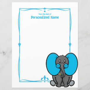 Belly Phant Blue ongevoerde papieren vel