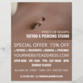 Belly Piercing, Tattoo & body Piercing Studio Flyer (Voorkant)