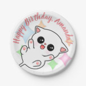 Belly Rub Time Kitten Papieren Bordje (Voorkant)