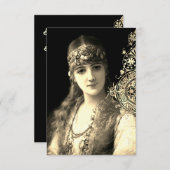 Bellydancer hafla boho zigeuner bruiloft kaart (Voorkant / Achterkant)