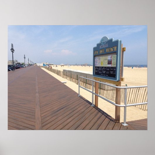 Belmar Fifth Avenue Beach Jersey Shore Poster (Voorkant)