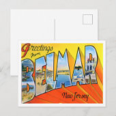 Belmar, New Jersey  Big Letters Briefkaart (Voorkant / Achterkant)