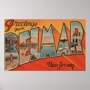 Belmar, New Jersey - Grote Letter-scènes Poster