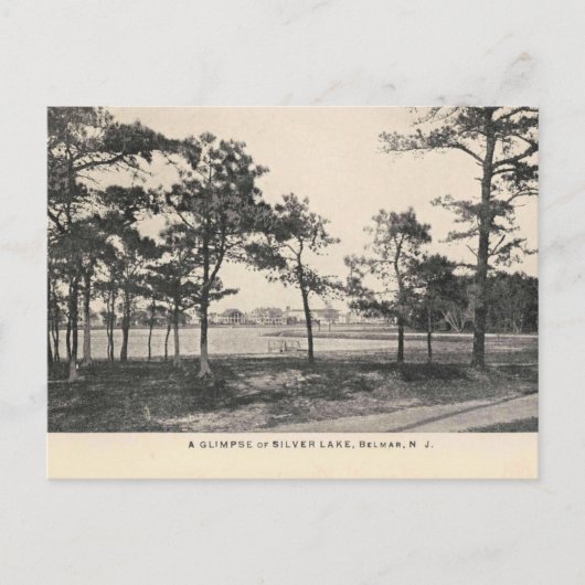 Belmar NJ, Silver Lake, 1909 stijl Briefkaart (Voorkant)