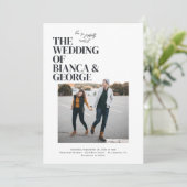 Belmont foto bruiloft kaart (Staand voorkant)