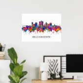 Belo Horizonte Brazilië Skyline Poster (Thuiskantoor)