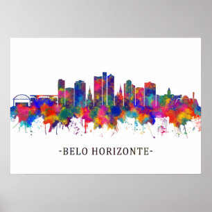 Belo Horizonte Brazilië Skyline Poster
