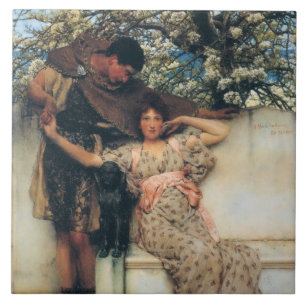 Belofte van de lente (door Lawrence Alma-Tadema) Tegeltje