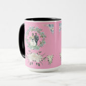 Beloften onder de rozen roze mok (Voorkant links)